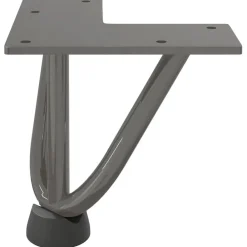 vidaXL Patas de horquilla para mesa de centro (4 unidades, acero , 10 cm, acero macizo) Natural Best
