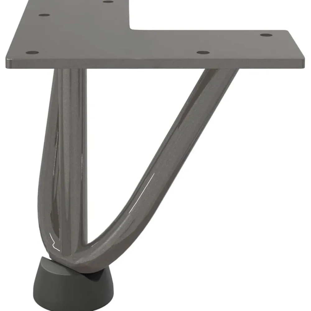 vidaXL Patas de horquilla para mesa de centro (4 unidades, acero , 10 cm, acero macizo) Natural Best