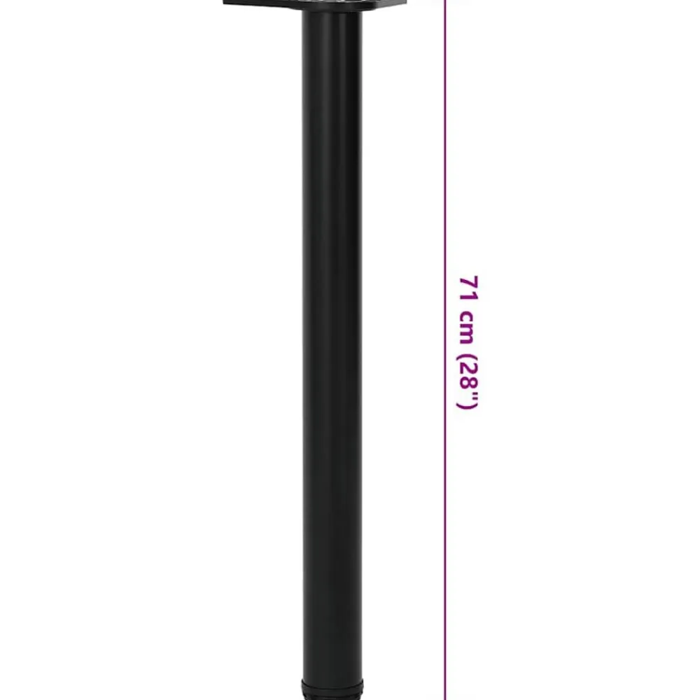 vidaXL Patas de mesa ajustables en 4 alturas 710 mm Negro