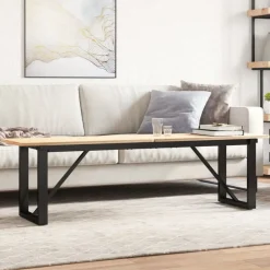 vidaXL Accesorios Para Mesas-Patas de mesa de centro estructura O acero 140x30x43 cm