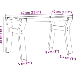 vidaXL Patas de mesa de centro estructura Y acero 60x40x38 cm Hot