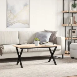 vidaXL Patas de mesa de centro estructura X acero 70x30x43 cm Online