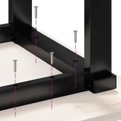vidaXL Patas de mesa de centro estructura O acero 70x60x43 cm