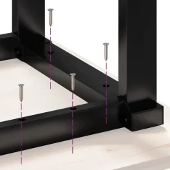 vidaXL Accesorios Para Mesas-Patas de mesa de centro estructura O acero 50x40x38 cm