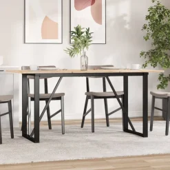 vidaXL Patas de mesa de comedor estructura O acero 120x60x73 cm New