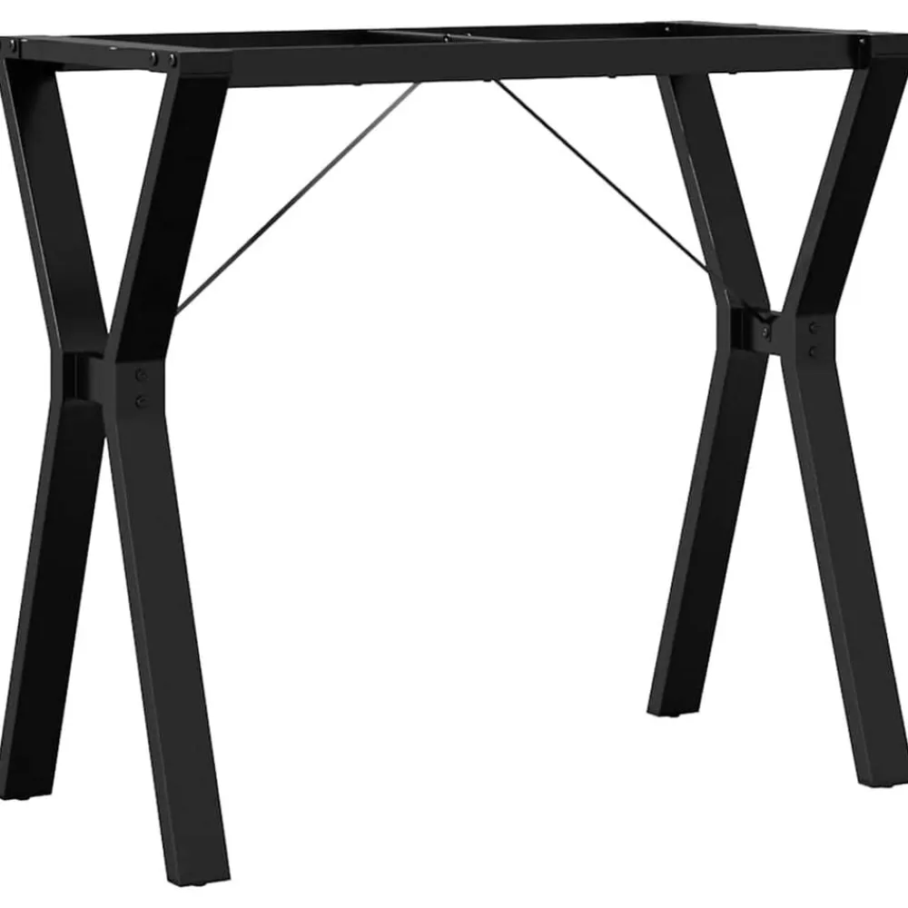 vidaXL Accesorios Para Mesas-Patas de mesa de comedor estructura Y acero 80x40x73 cm