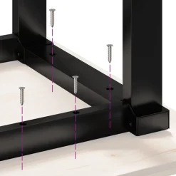 vidaXL Patas de mesa de centro estructura O acero 90x30x43 cm Discount
