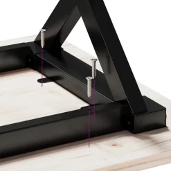 vidaXL Patas de mesa de centro estructura X acero 80x40x43 cm Online
