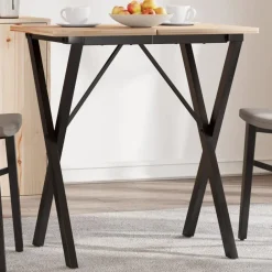 vidaXL Patas de mesa de comedor estructura X acero 60x50x73 cm Best