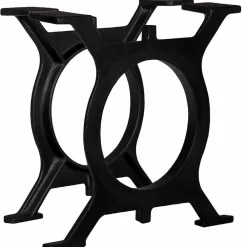 vidaXL Patas de mesa de comedor en O hierro fundido 2 unidades New