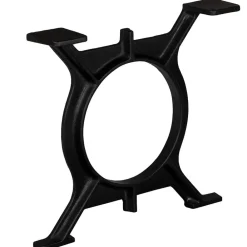 vidaXL Patas de mesa de comedor en O hierro fundido 2 unidades New
