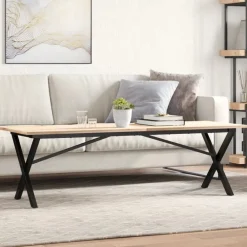 vidaXL Patas de mesa de centro estructura X acero 140x30x43 cm Outlet