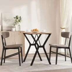 vidaXL Accesorios Para Mesas-Patas de mesa de comedor estructura Y acero 60x50x73 cm