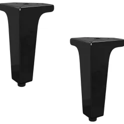 vidaXL Patas de Muebles 2 pcs Negro 54,1 x 54,1 x 100 mm Hierro Sale