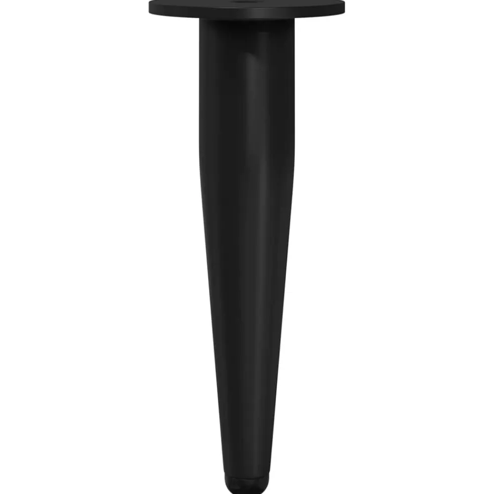 vidaXL Accesorios De Bricolaje-Patas de Muebles 2 pcs Negro Ø 40 x 98 mm Hierro