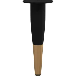 vidaXL Accesorios De Bricolaje-Patas de Muebles 2 pcs Negro y dorado Ø 40 x 98 mm Hierro