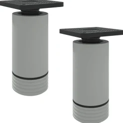 vidaXL Patas de Muebles Ajustable 2 pcs 64 x 64 x 100 mm PP Discount