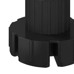 vidaXL Accesorios De Bricolaje-Patas de Muebles Ajustable 2 pcs Negro 46 x 46 x 128 mm PP