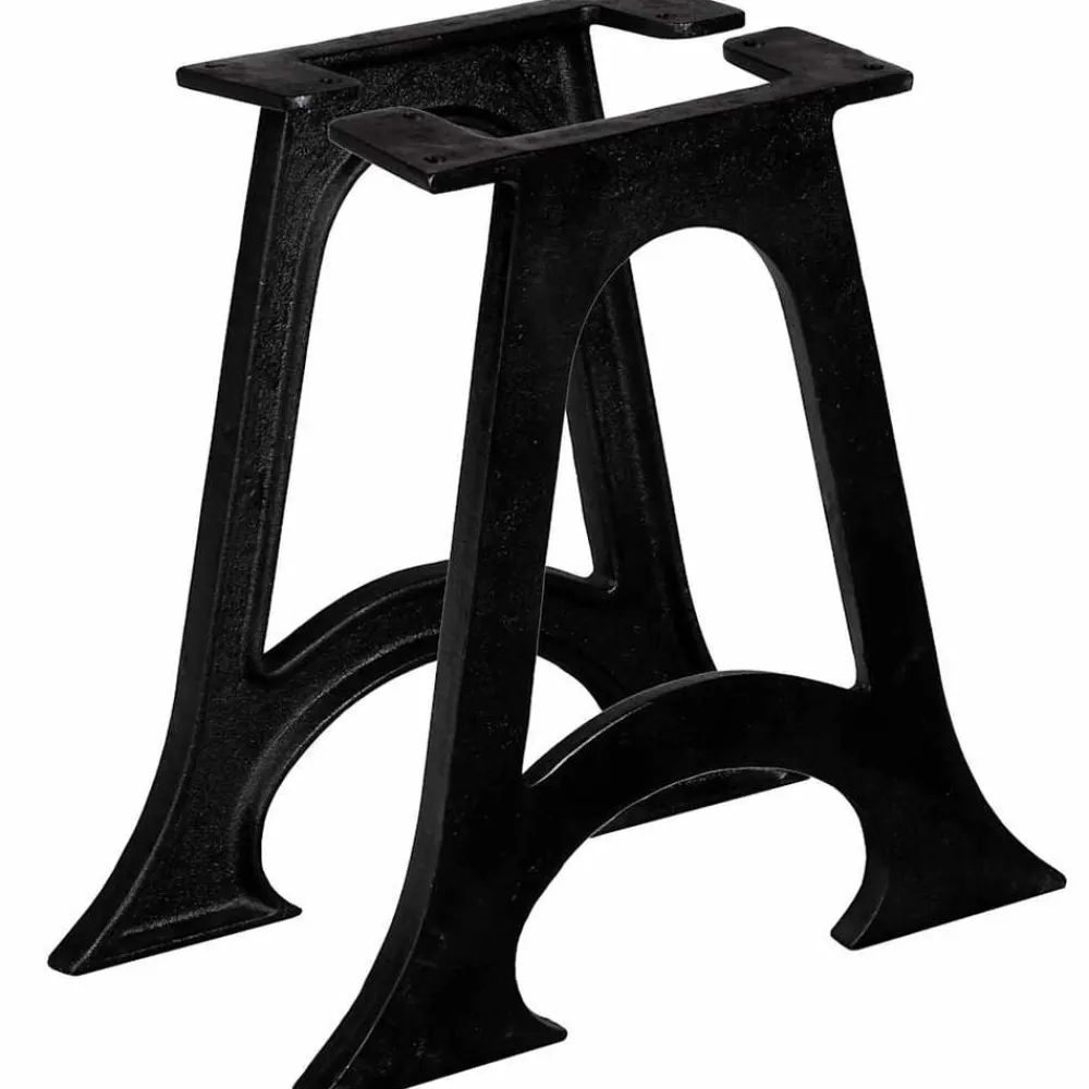 vidaXL Accesorios Para Mesas-Patas mesa de comedor en A hierro fundido base arqueada 2 uds