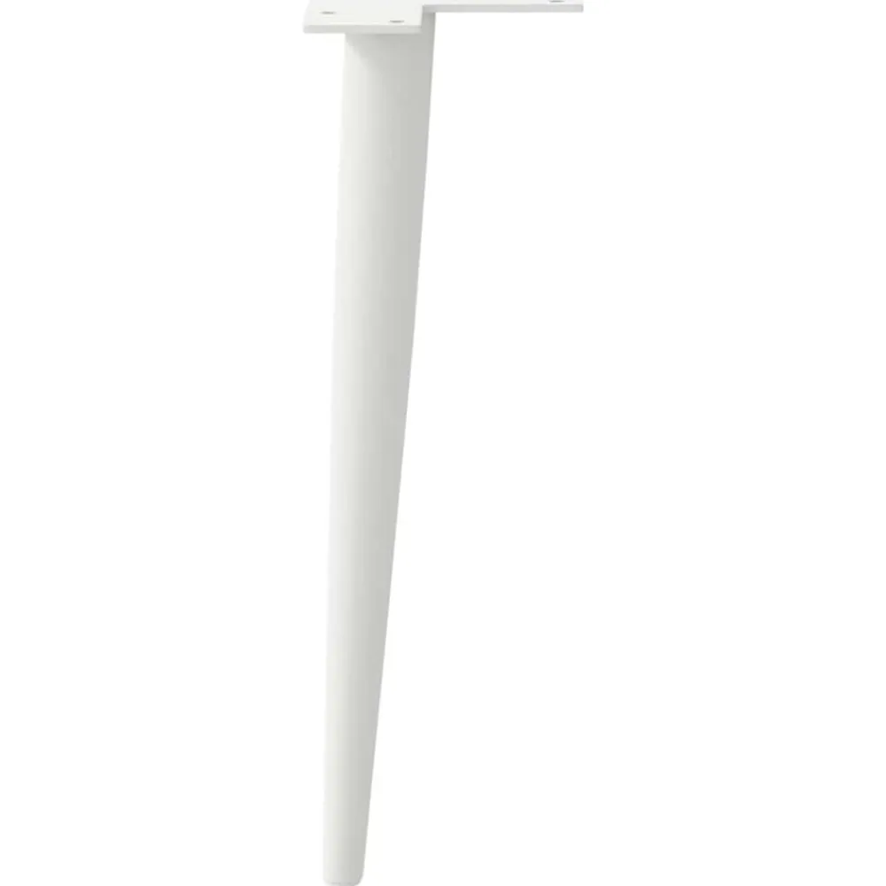 vidaXL Patas para mesa de centro cónicas (4 unidades), color , 30-31 cm, acero Blanco Clearance