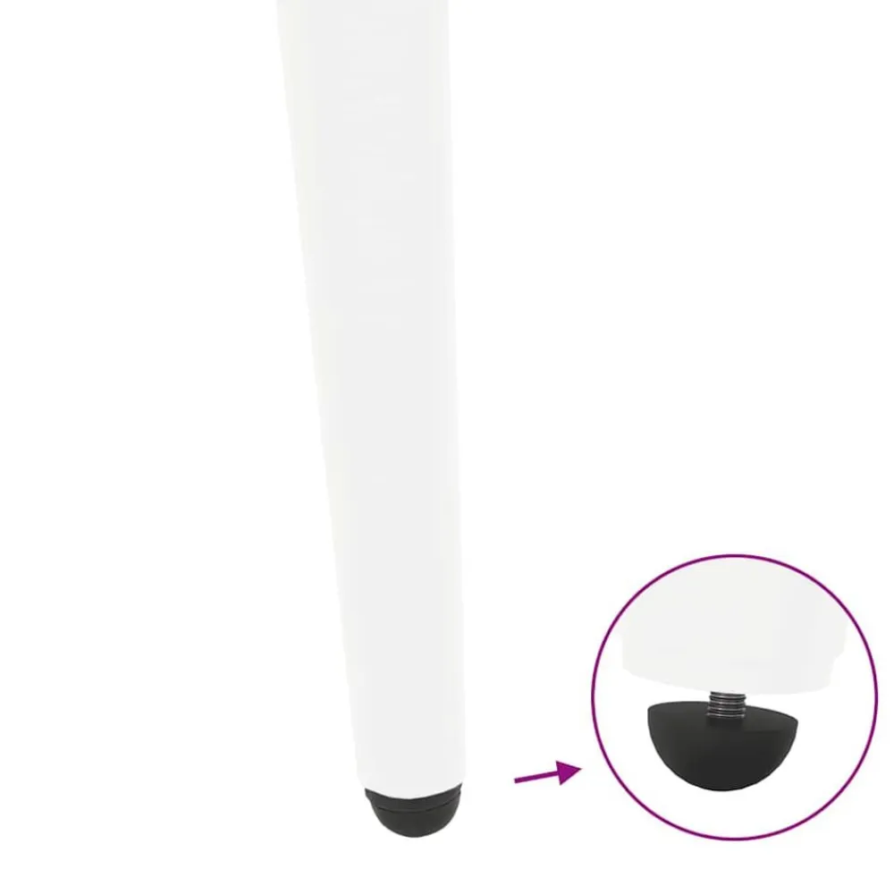 vidaXL Patas para mesa de centro cónicas (4 unidades), color , 30-31 cm, acero Blanco Clearance