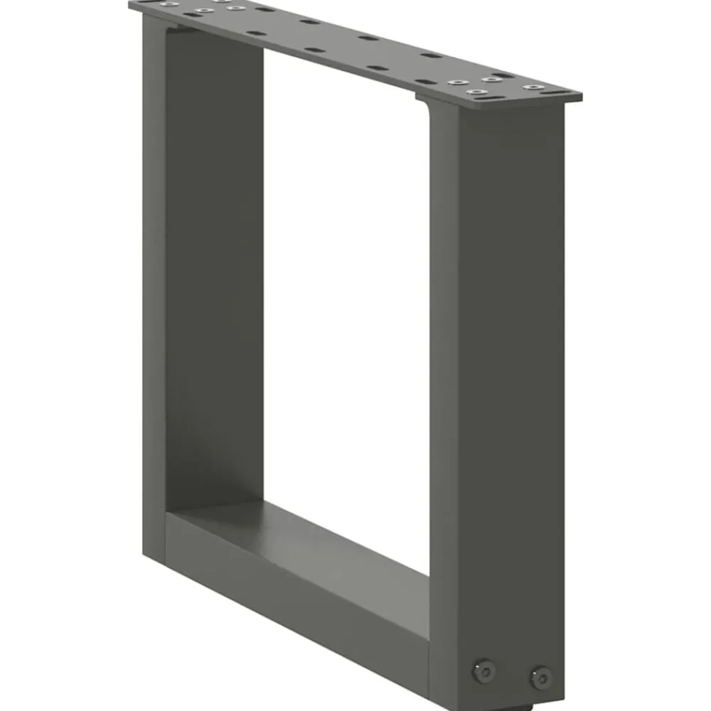vidaXL Accesorios Para Mesas-Patas para mesa de centro en forma de U (2 unidades), , 30 x (30-31) cm, acero