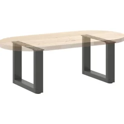vidaXL Accesorios Para Mesas-Patas para mesa de centro en forma de U (2 unidades), , 30 x (30-31) cm, acero