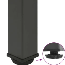 vidaXL Accesorios Para Mesas-Patas para mesa de centro (4 unidades), , 30-32 cm, acero