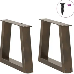 vidaXL Accesorios Para Mesas-Patas para mesa de centro en forma de V (2 unidades, acero , 30 x 30-31,3 cm)