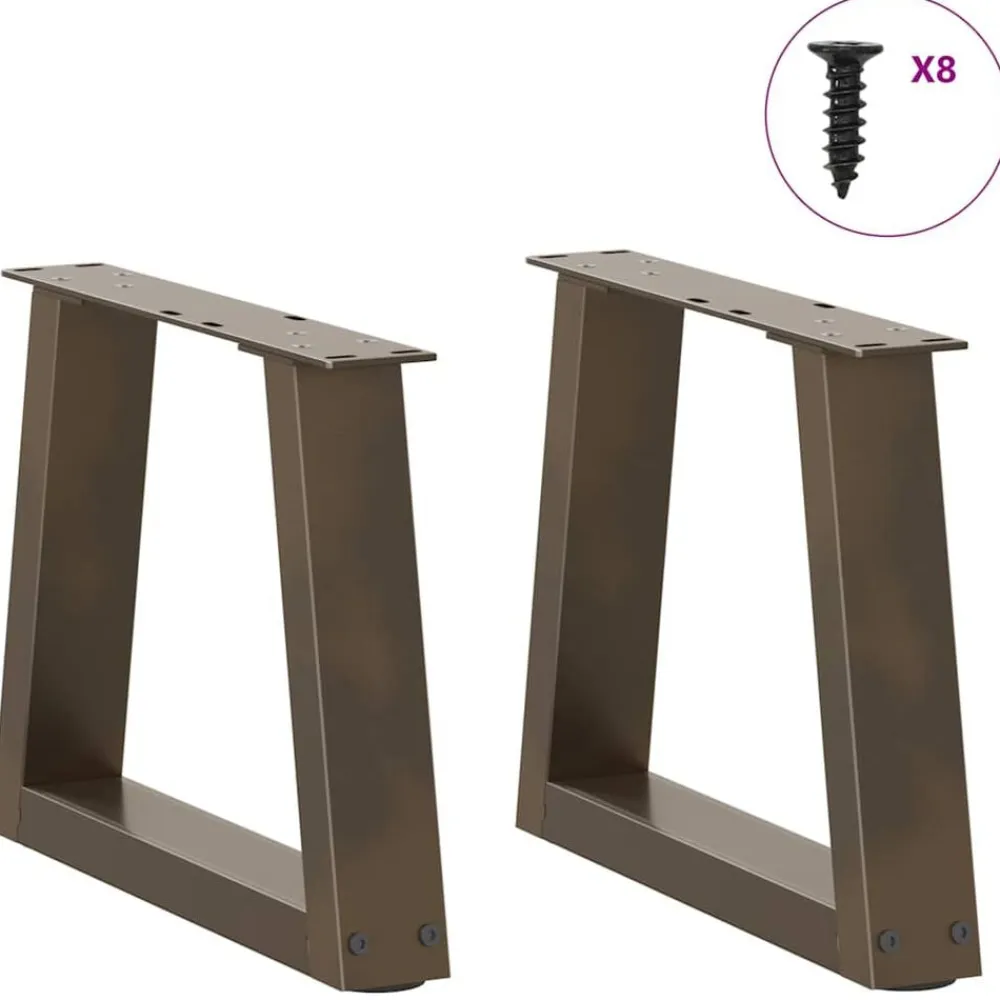 vidaXL Accesorios Para Mesas-Patas para mesa de centro en forma de V (2 unidades, acero , 30 x 30-31,3 cm)