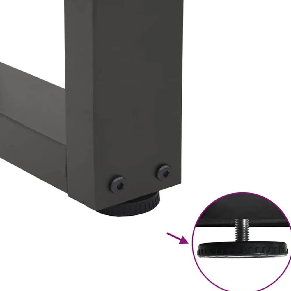 vidaXL Patas para mesa de centro en forma de V (2 unidades), , 30 x (30-31,3) cm, acero Antracita Best