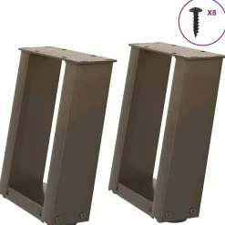 vidaXL Accesorios Para Mesas-Patas para mesa de centro en forma de U (2 unidades, acero , 30 x 30-31 cm)