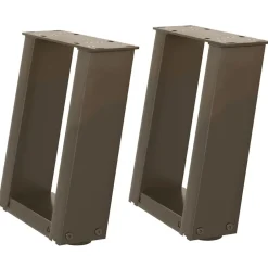 vidaXL Accesorios Para Mesas-Patas para mesa de centro en forma de U (2 unidades, acero , 30 x 30-31 cm)