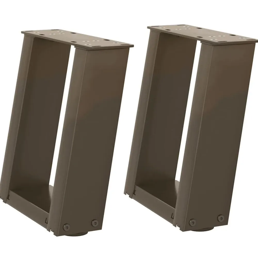 vidaXL Accesorios Para Mesas-Patas para mesa de centro en forma de U (2 unidades, acero , 30 x 30-31 cm)