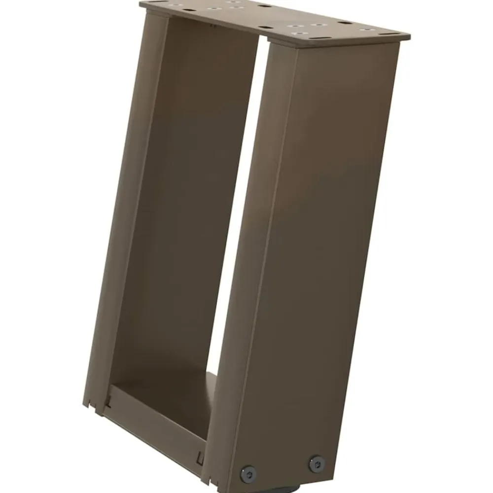 vidaXL Accesorios Para Mesas-Patas para mesa de centro en forma de U (2 unidades, acero , 30 x 30-31 cm)