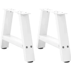 vidaXL Accesorios Para Mesas-Patas para mesa de centro en forma de A (2 unidades), color , 30 x (30-31) cm, acero