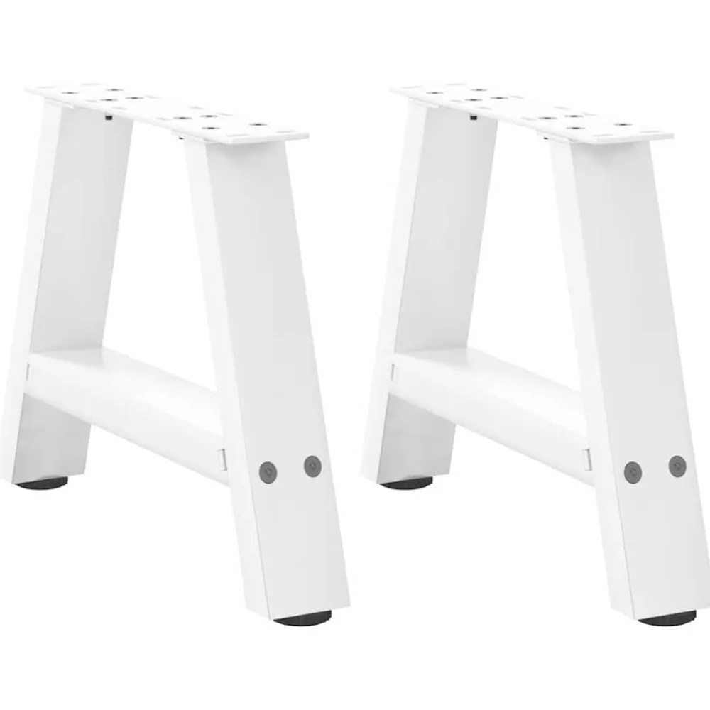 vidaXL Accesorios Para Mesas-Patas para mesa de centro en forma de A (2 unidades), color , 30 x (30-31) cm, acero