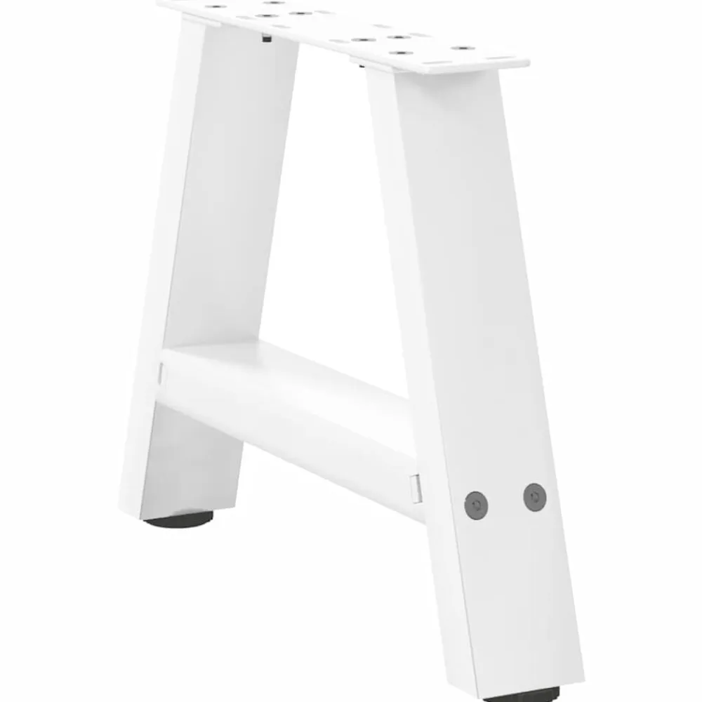 vidaXL Accesorios Para Mesas-Patas para mesa de centro en forma de A (2 unidades), color , 30 x (30-31) cm, acero