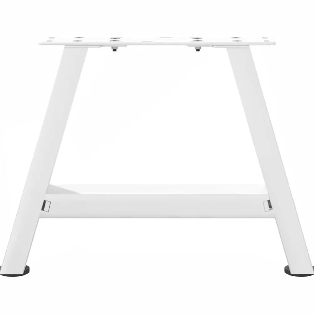 vidaXL Accesorios Para Mesas-Patas para mesa de centro en forma de A (2 unidades), color , 30 x (30-31) cm, acero