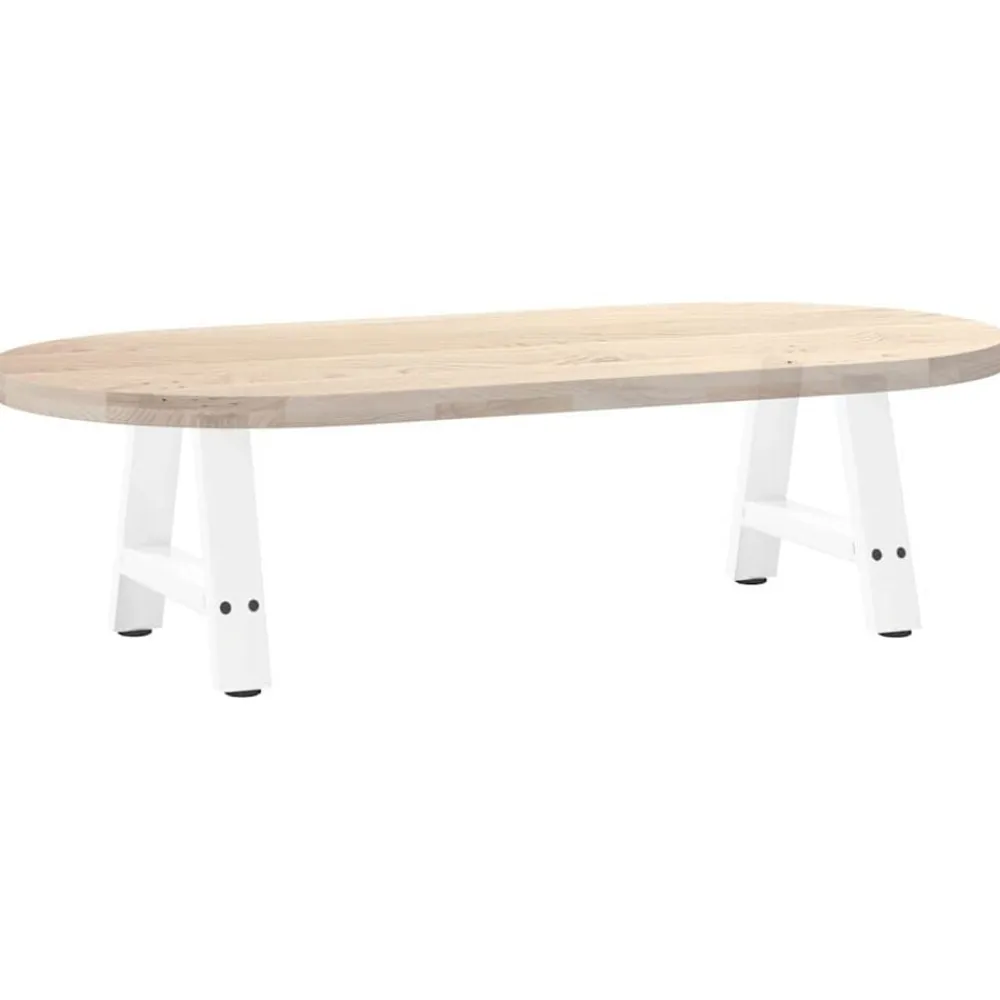 vidaXL Accesorios Para Mesas-Patas para mesa de centro en forma de A (2 unidades), color , 30 x (30-31) cm, acero