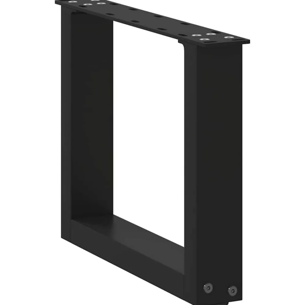 vidaXL Accesorios Para Mesas-Patas para mesa de centro en forma de U (2 unidades), color , 30 x (30-31) cm, acero