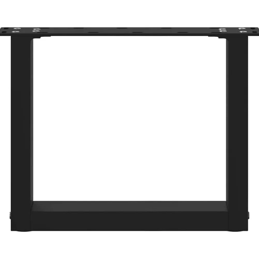 vidaXL Accesorios Para Mesas-Patas para mesa de centro en forma de U (2 unidades), color , 30 x (30-31) cm, acero