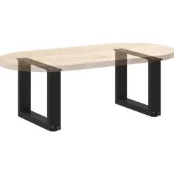vidaXL Accesorios Para Mesas-Patas para mesa de centro en forma de U (2 unidades), color , 30 x (30-31) cm, acero