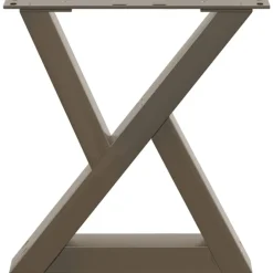 vidaXL Patas para mesa de centro (2 unidades), acero , 30 x (30-31,3) cm. Natural New