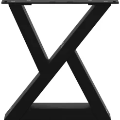 vidaXL Accesorios Para Mesas-Patas para mesa de centro (2 unidades), color , 30 x (30-31,3) cm, acero