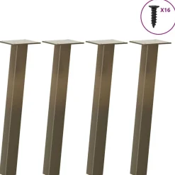 vidaXL Patas para mesa de centro 4 unidades de acero 30 cm Acero Natural Outlet