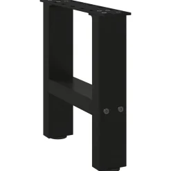vidaXL Accesorios Para Mesas-Patas para mesa de centro negras (2 unidades, 30 x 31 cm, acero)