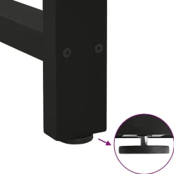 vidaXL Accesorios Para Mesas-Patas para mesa de centro negras (2 unidades, 30 x 31 cm, acero)