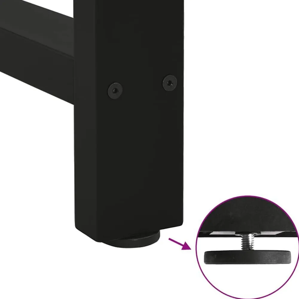 vidaXL Accesorios Para Mesas-Patas para mesa de centro negras (2 unidades, 30 x 31 cm, acero)