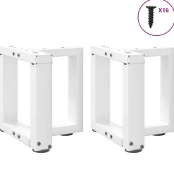 vidaXL Patas para mesa de centro en forma de T (2 unidades), color , 30 x 25 x (30-31) cm, acero Blanco Hot